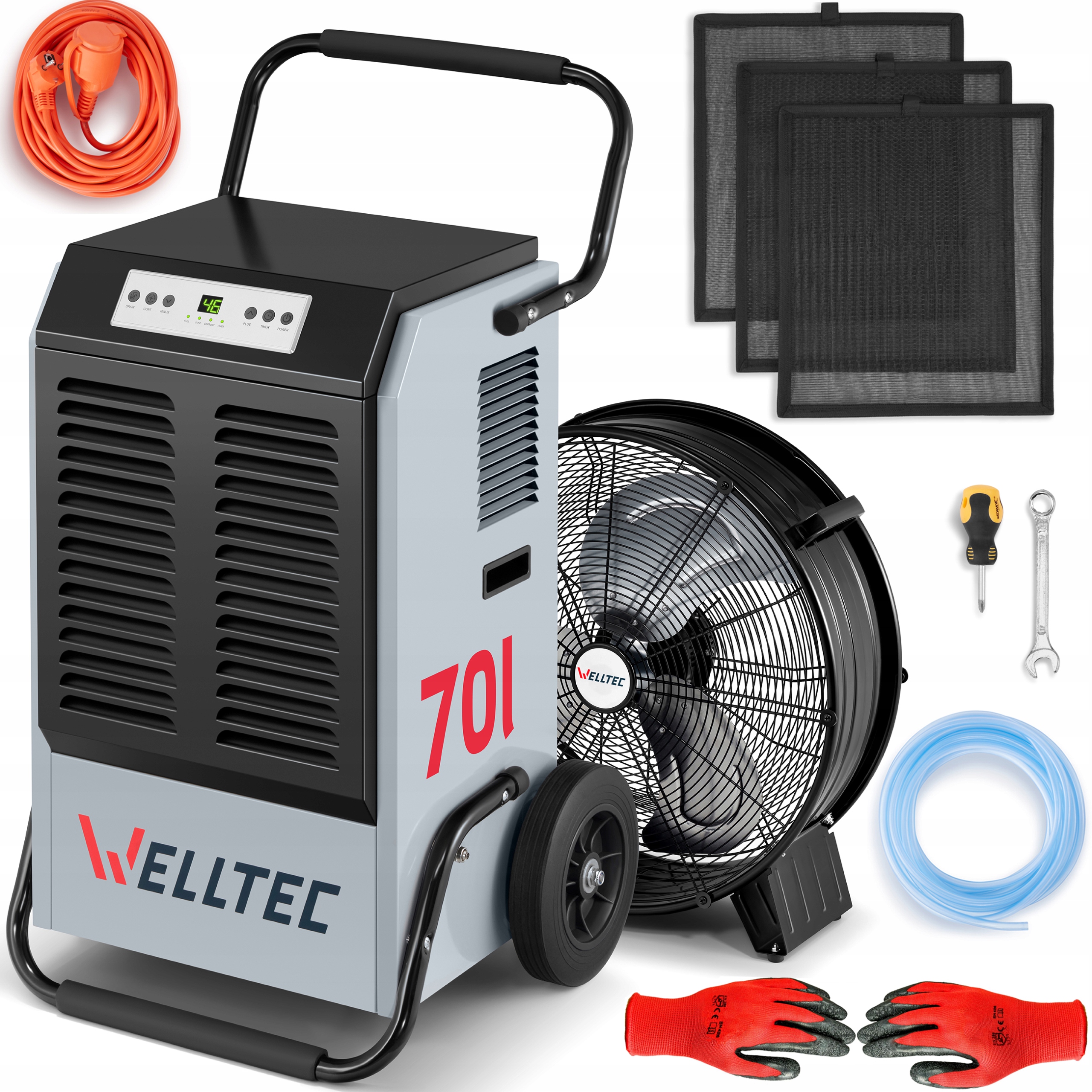 Welltec DHX70 odvlhčovač vzduchu 920 W 70 l/24 h